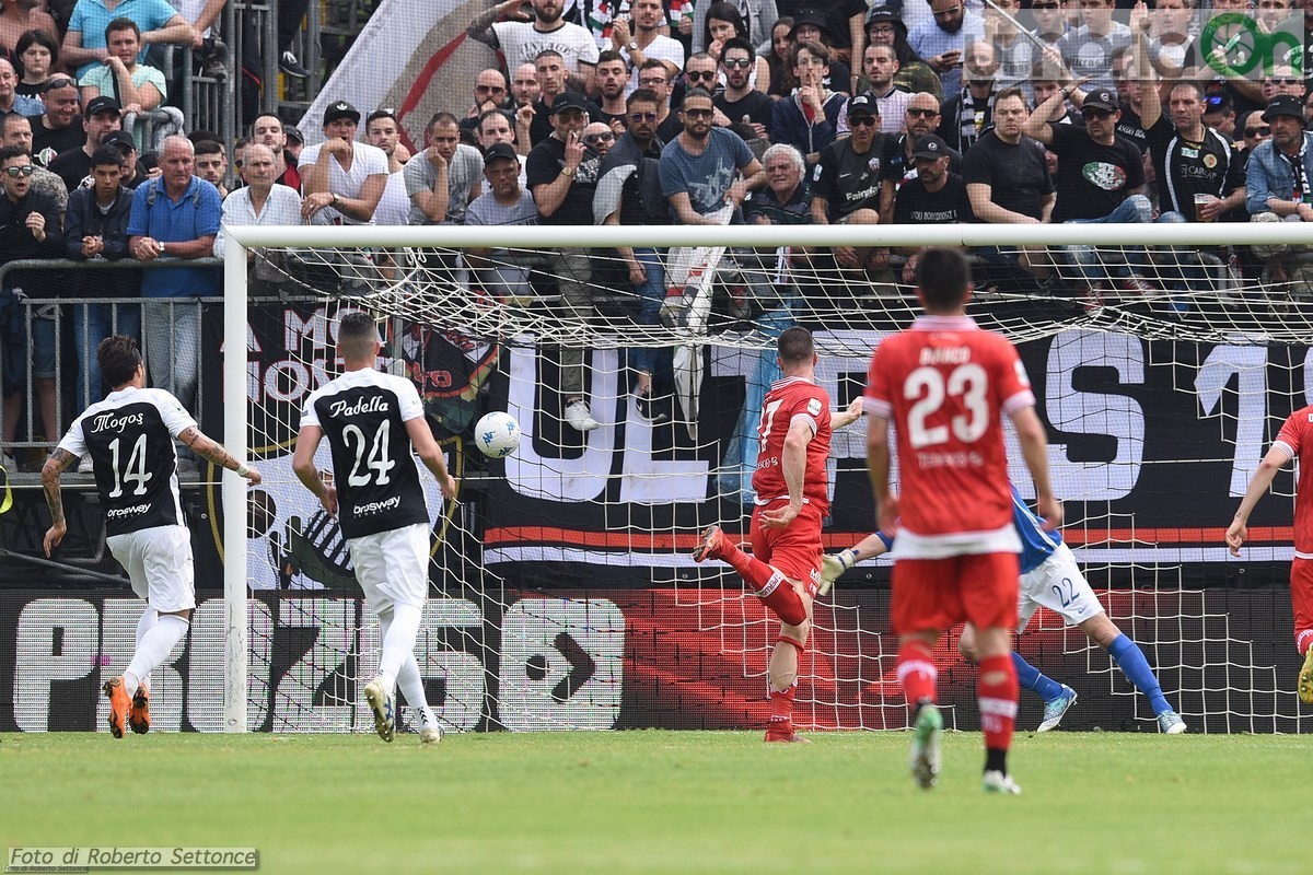 Ascoli - Perugia, gol Cerri - 28 aprile 2018