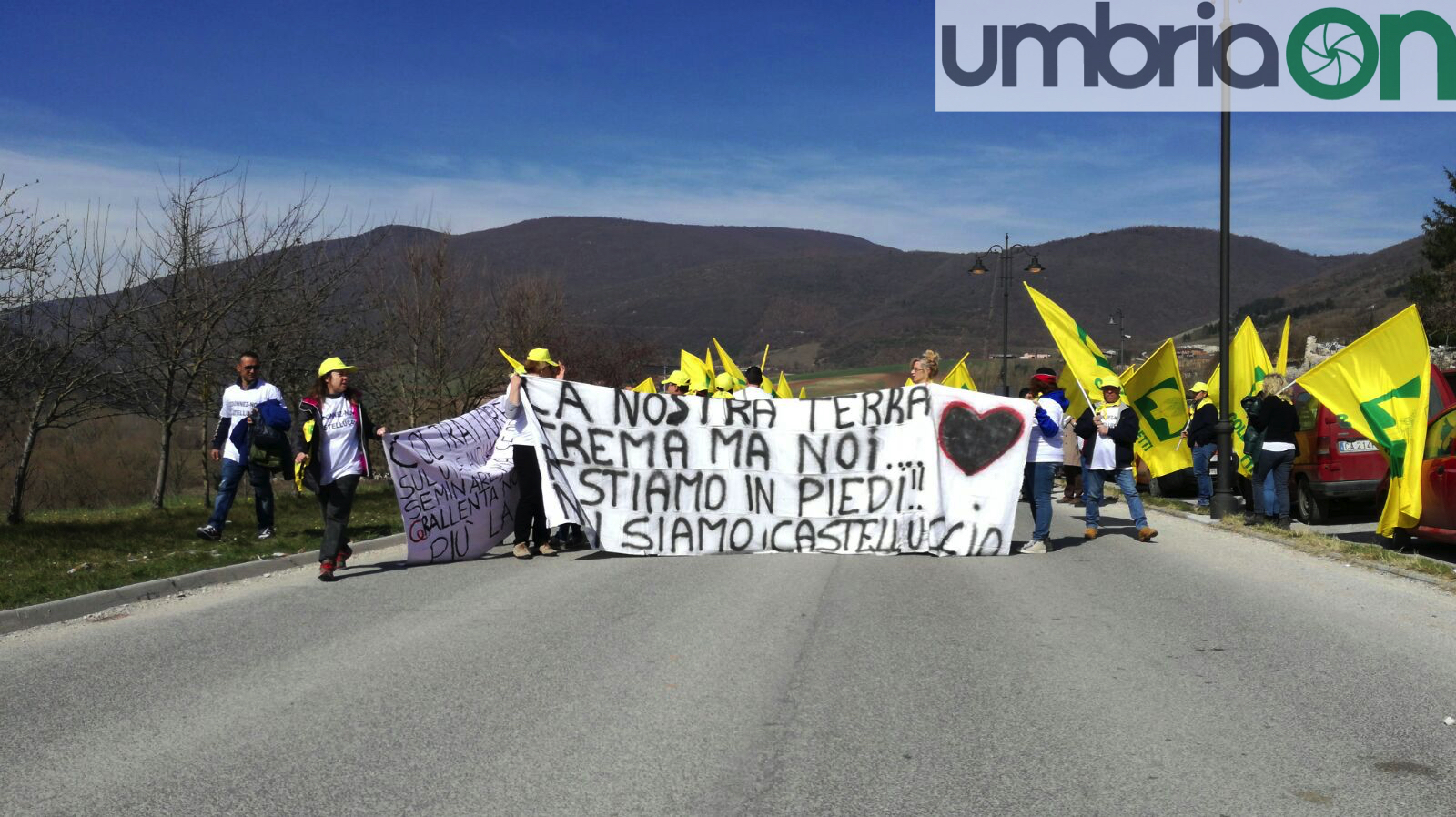 Norcia Castelluccio protesta8