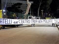 striscione dei tifosi della Sampdoria bloccato all'ingresso (partita di Coppa ITalia)