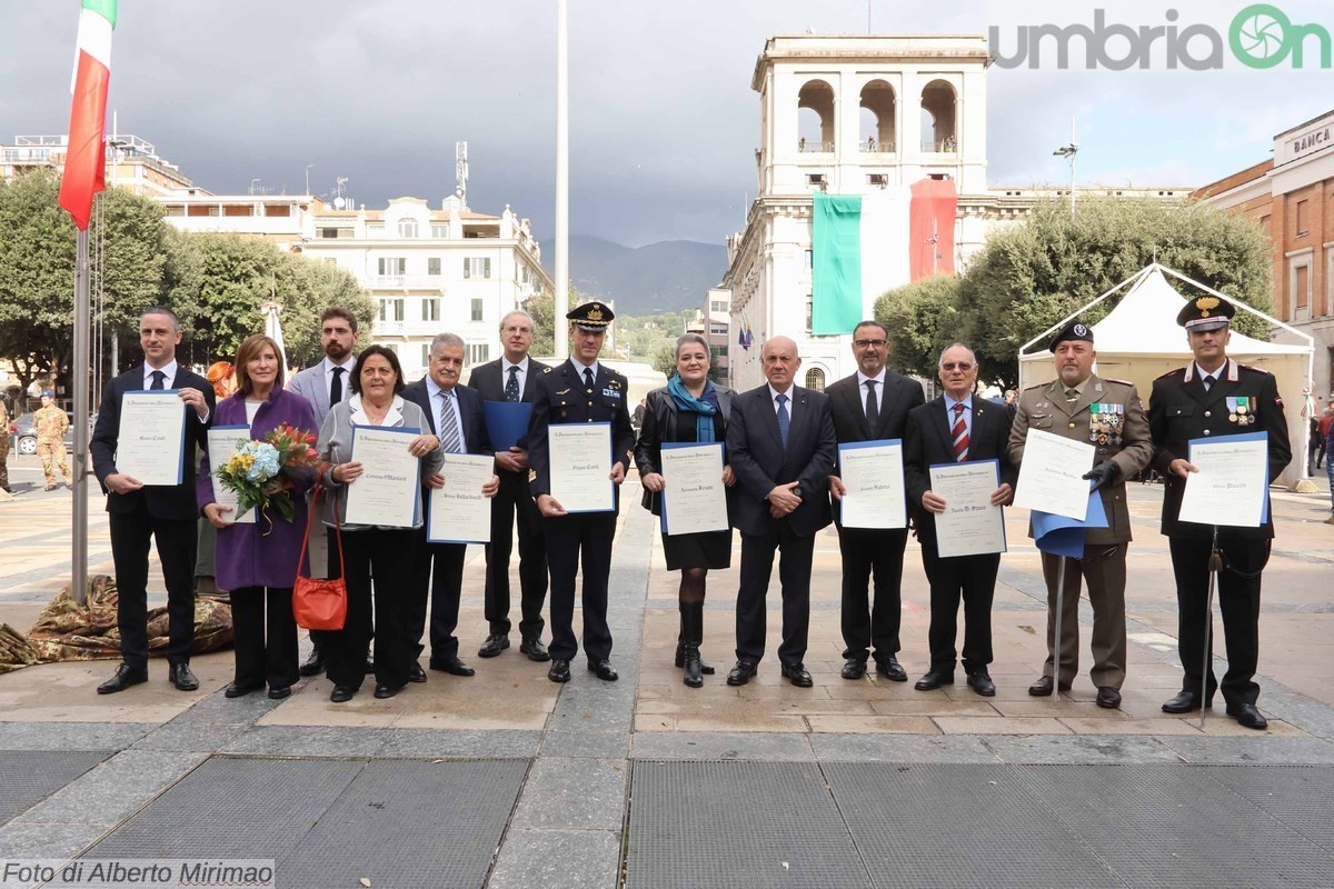 Festa forze armate e unità nazionale Terni, insigniti - 4 novembre 2022 (Foto Mirimao) (1)