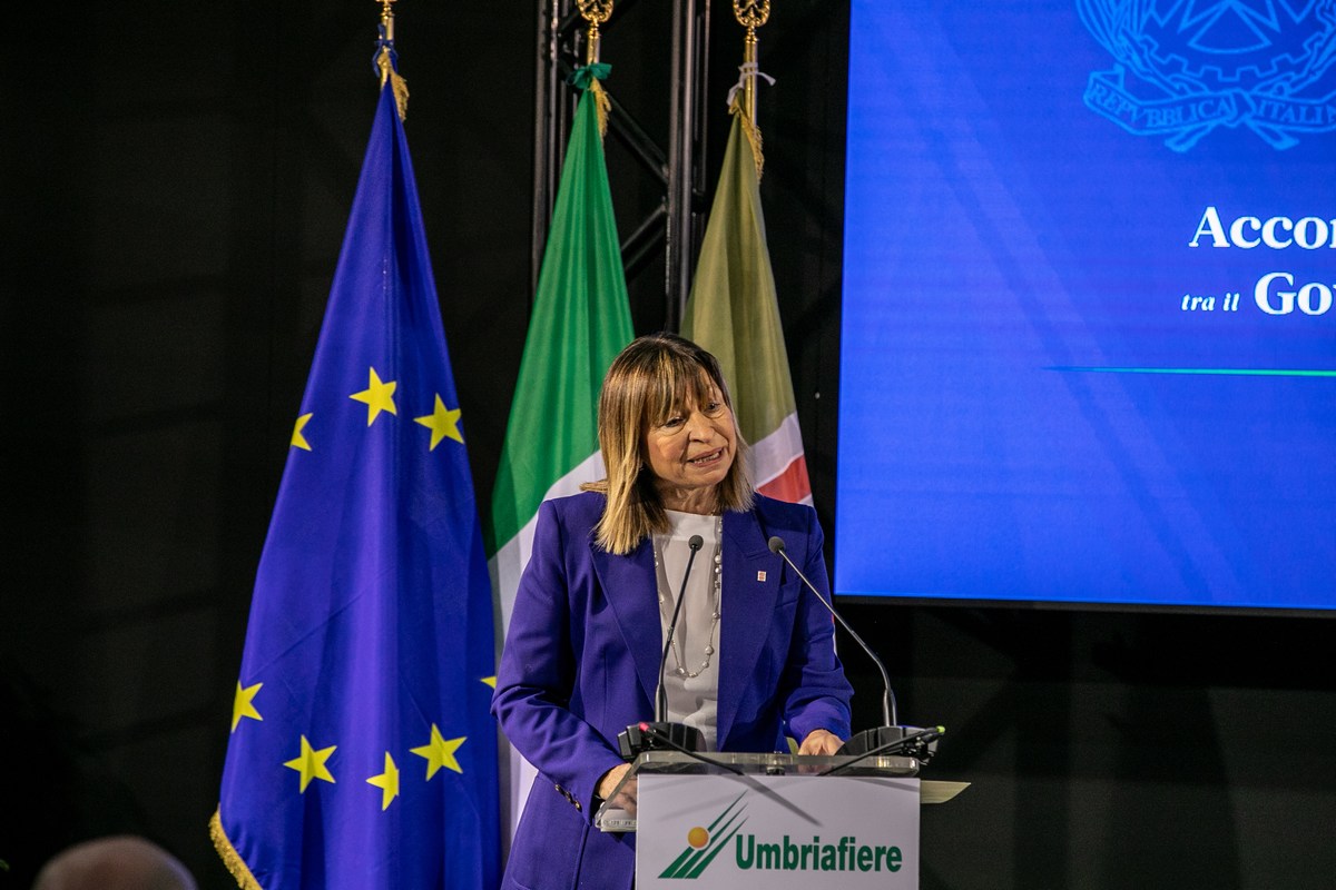 Giorgia Meloni Bastia Umbra UmbriaFiere firma accordo Governo-Regione - 9 marzo 2024 (81)