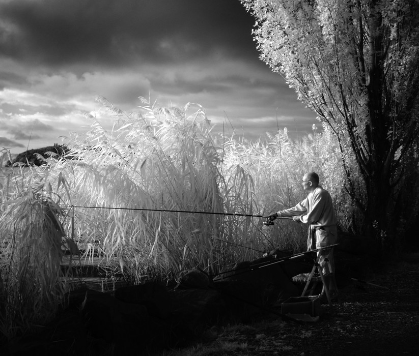 jean wilmotte, isola maggiore, lago trasimeno, foto, bianco e nero, infrarossi