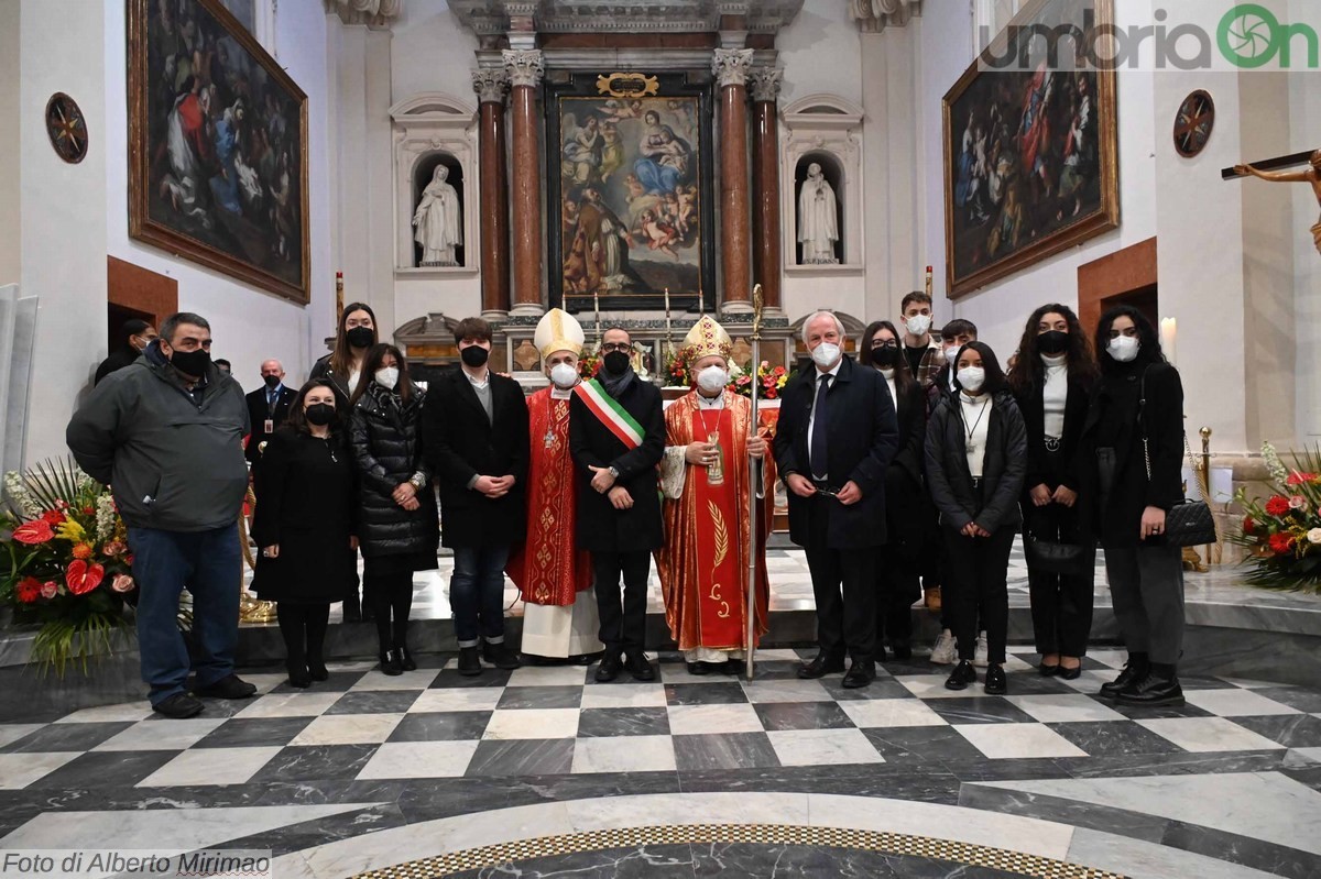 Messa San Valentino basilica Terni, donazione vetrata Lions liceo Metelli - 14 febbraio 2022 (1)