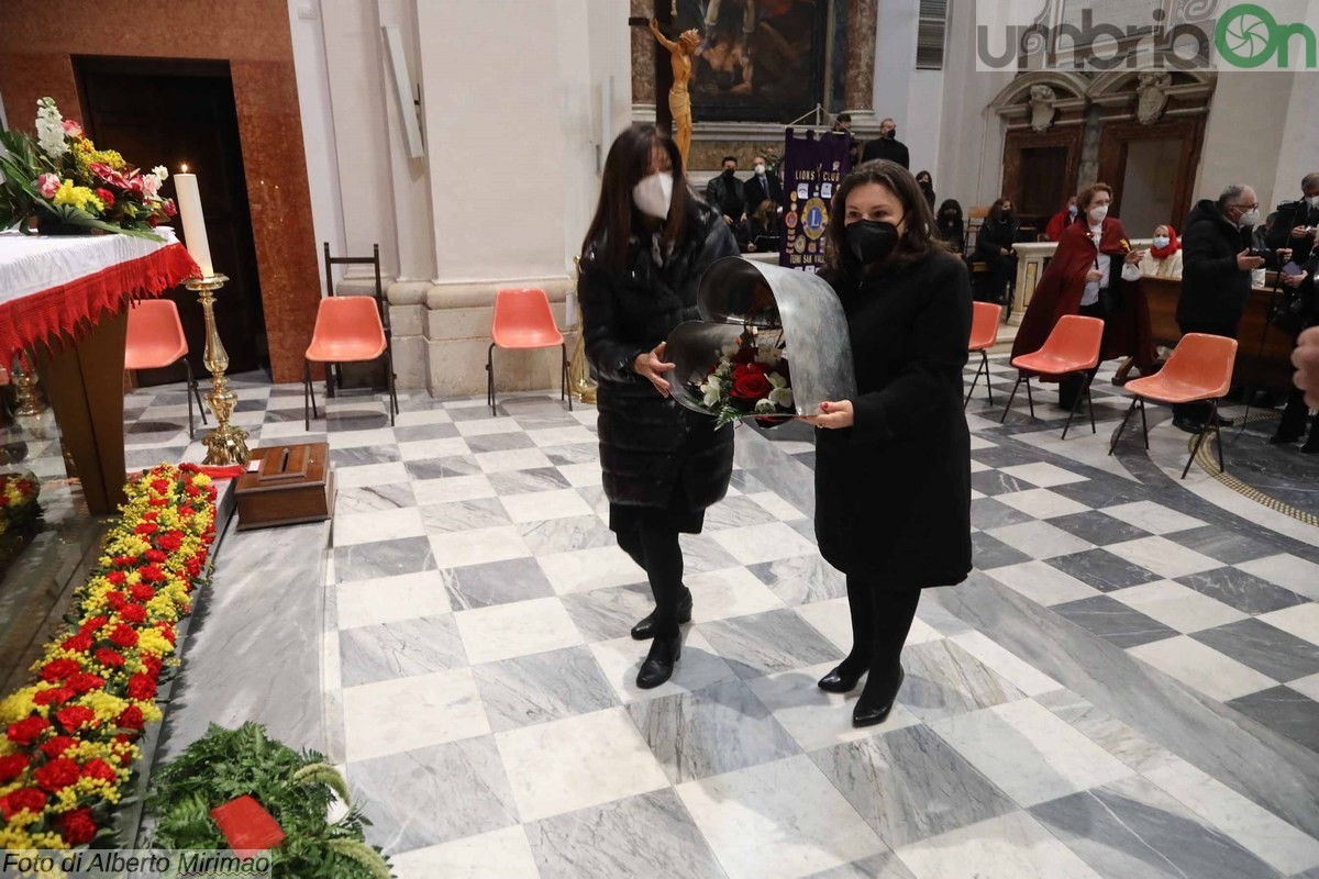 Messa San Valentino basilica Terni, donazione vetrata Lions liceo Metelli - 14 febbraio 2022 (2)