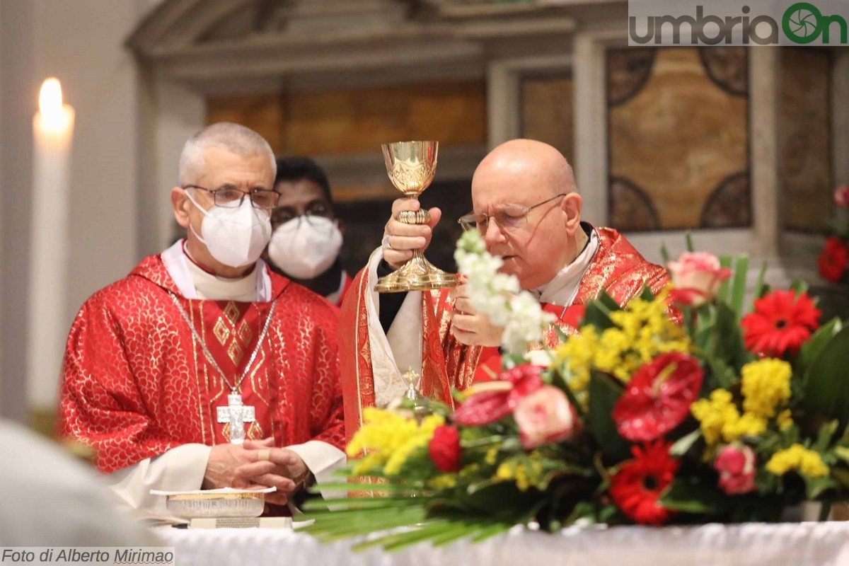 Messa San Valentino basilica Terni, donazione vetrata Lions liceo Metelli - 14 febbraio 2022 (31)