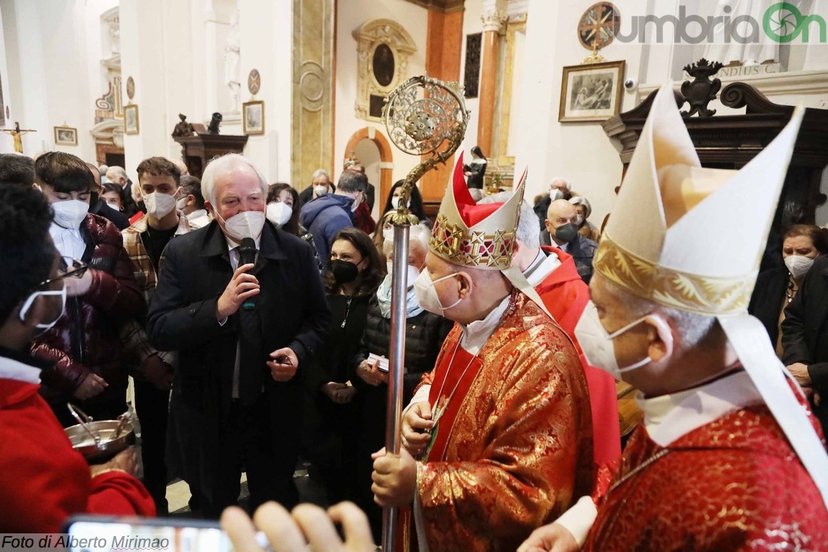 Messa San Valentino basilica Terni, donazione vetrata Lions liceo Metelli - 14 febbraio 2022 (41)