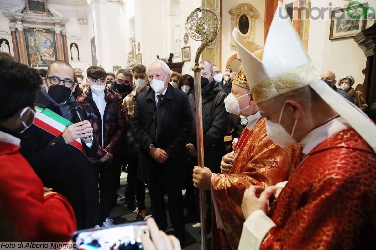 Messa San Valentino basilica Terni, donazione vetrata Lions liceo Metelli - 14 febbraio 2022 (42)