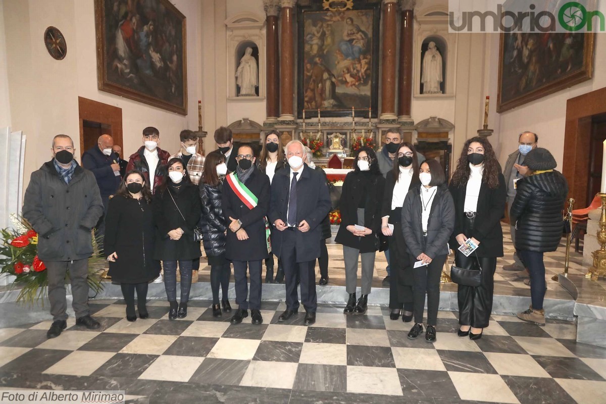 Messa San Valentino basilica Terni, donazione vetrata Lions liceo Metelli - 14 febbraio 2022 (44)