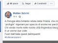 salvini su facebook 25 nigeriani arrestati perugia