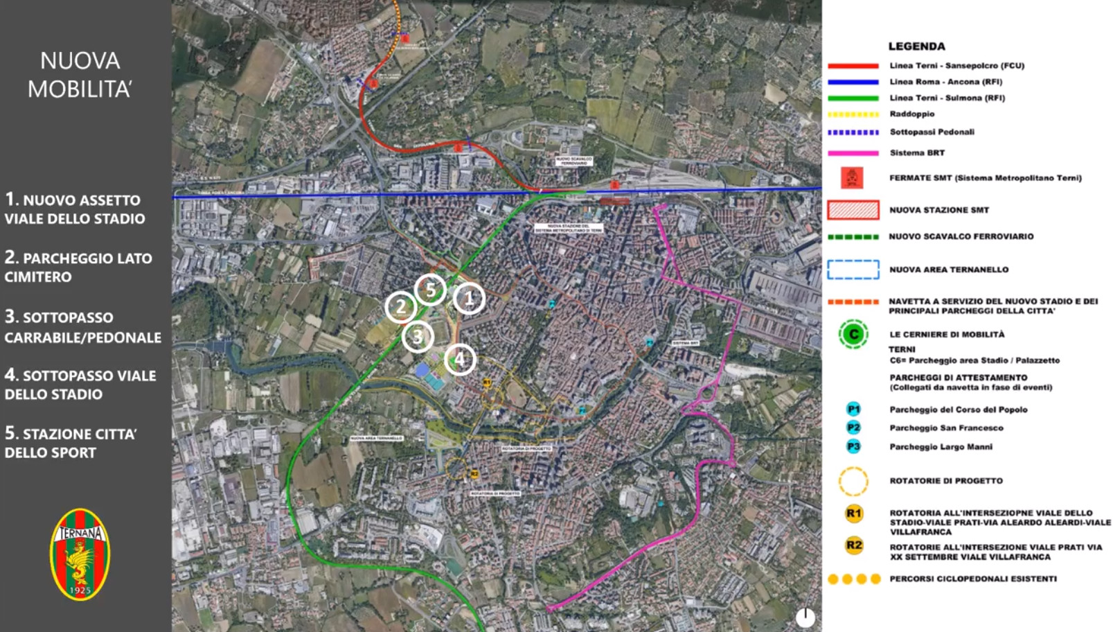 ternana progetto dati generali stadio fattibilità mobiltà