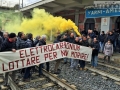 Operai Elettrocarbonium, blocco ferrovia Narni 6 - 9 marzo 2016 (1)