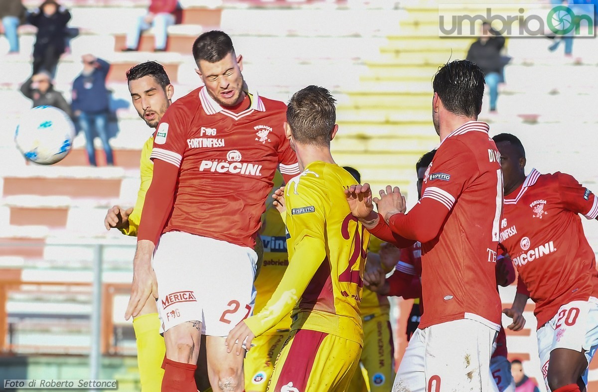 Perugia - Cittadella, Cerri difende - 3 febbraio 2018 (foto Settonce)