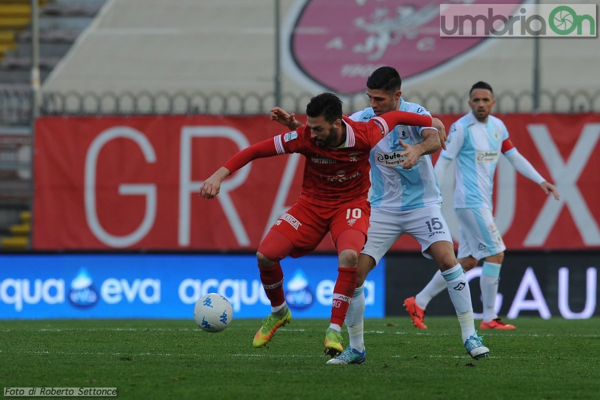 Perugia Entella, Di Carmine - 20 gennaio 2018 (foto Settonce)