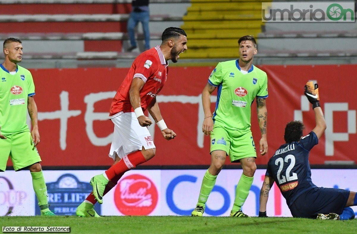 Perugia - Pescara esultanza Monaco (foto Settonce) - 3 settembre 2017