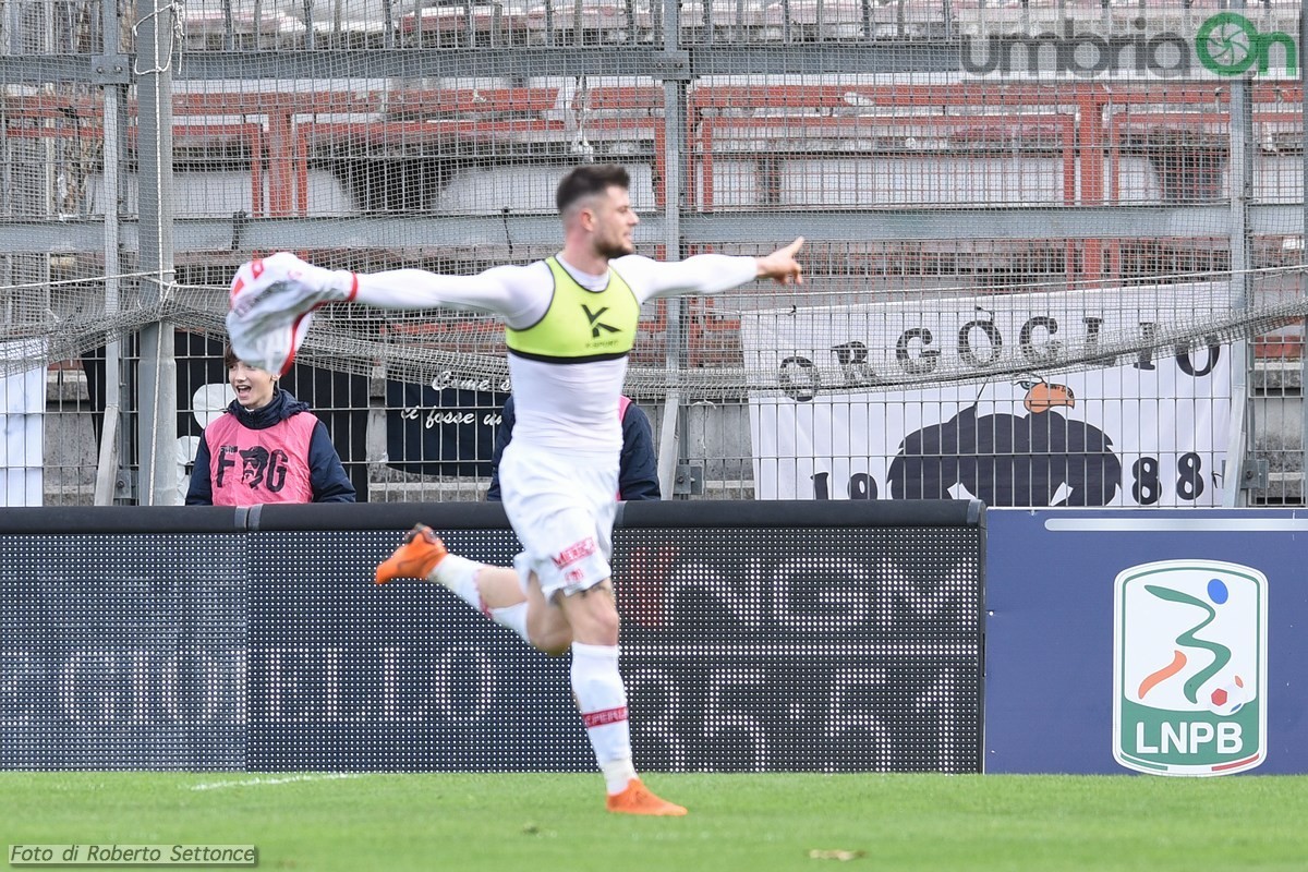 Perugia - Spezia, Cerri gol - 17 marzo 2018 (foto Settonce)
