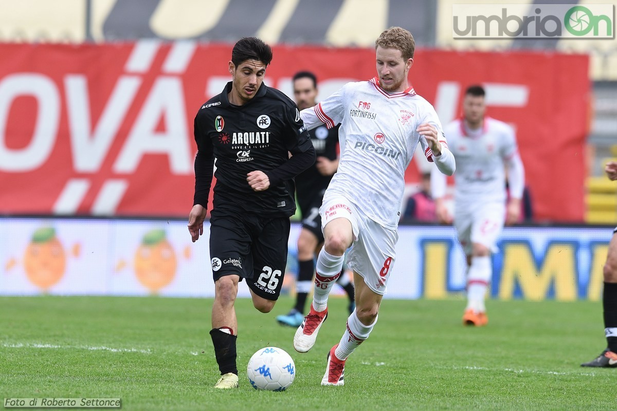 Perugia - Spezia, Gustafson Mastinu - 17 marzo 2018 (foto Settonce)