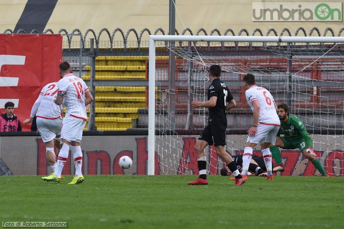 Perugia - Spezia, secondo gol Cerri - 17 marzo 2018 (foto Settonce)