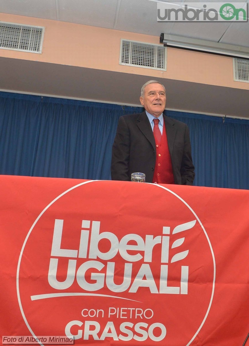 Pietro Grasso a Terni, LeU Liberi e Uguali - 25 febbraio 2018 (foto Mirimao) (11)