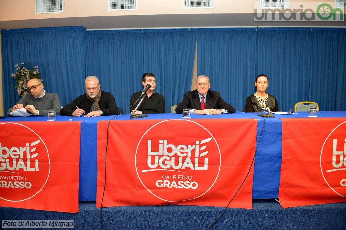 Pietro Grasso a Terni, LeU Liberi e Uguali - 25 febbraio 2018 (foto Mirimao) (14)