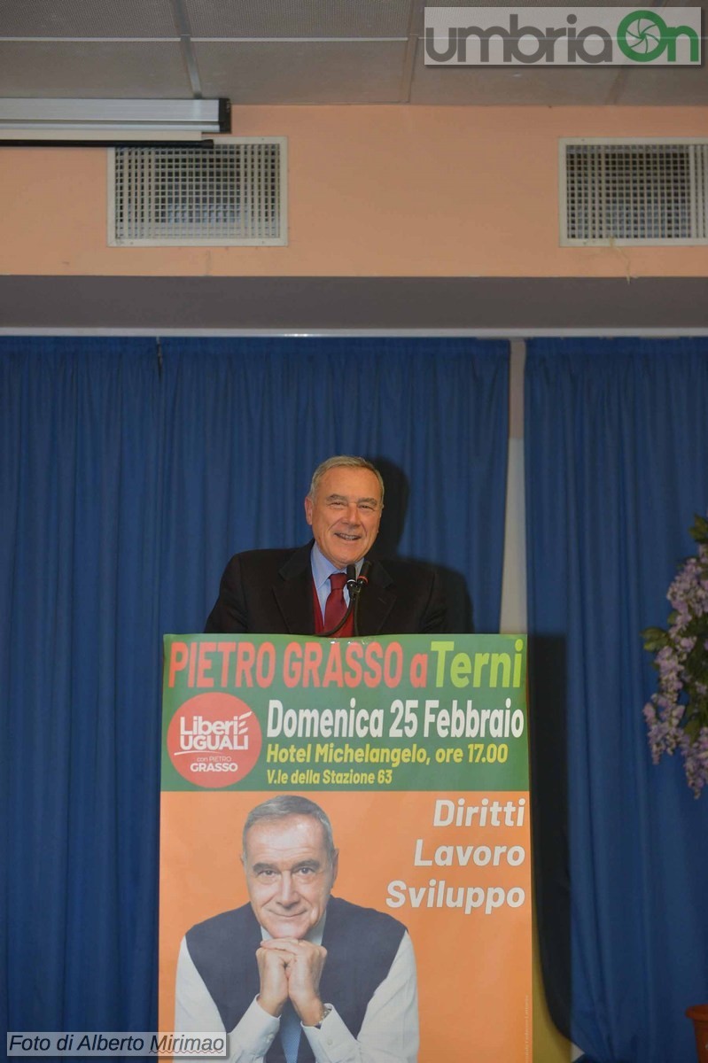 Pietro Grasso a Terni, LeU Liberi e Uguali - 25 febbraio 2018 (foto Mirimao) (3)