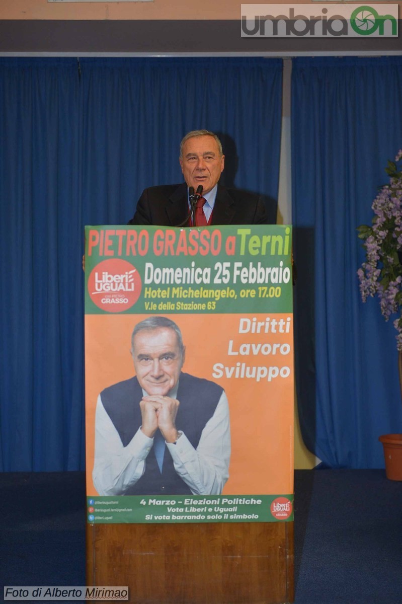Pietro Grasso a Terni, LeU Liberi e Uguali - 25 febbraio 2018 (foto Mirimao) (4)