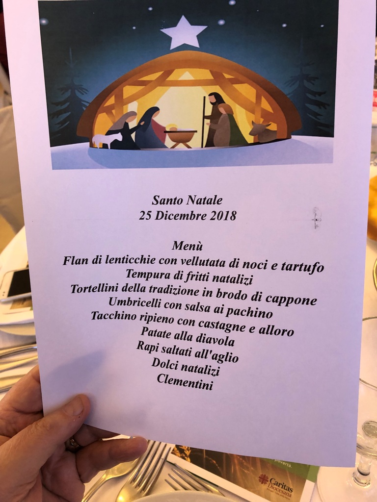 il menù del pranzo di natale 2018