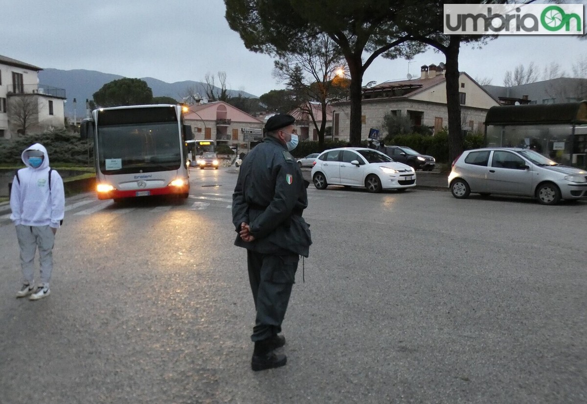 scuola-rientro-scuole-25-gennaio-Covid-Federico-Cesi-Casagrande-343-controlli-guardia