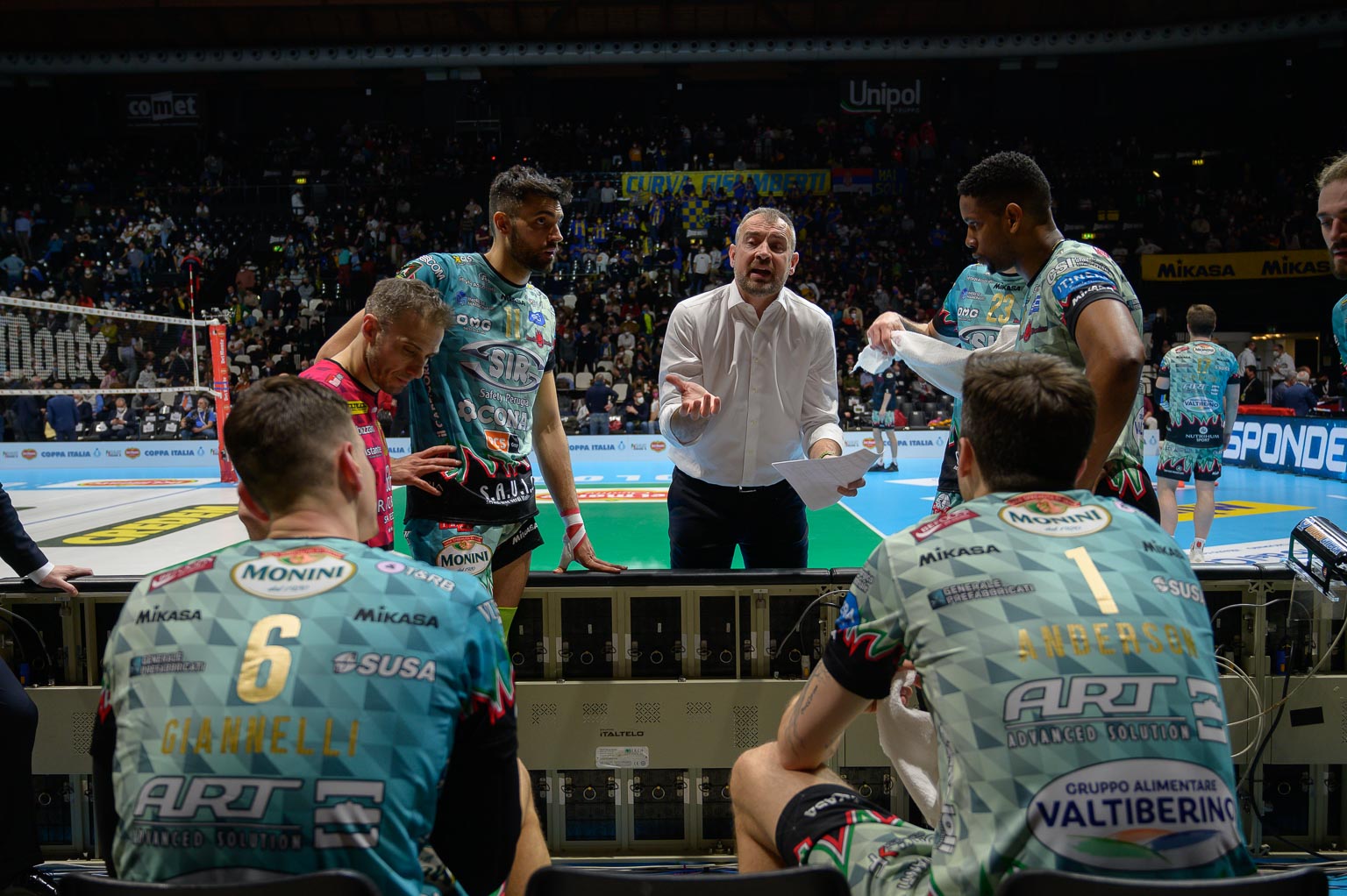 Sir Safety Conad PERUGIA - Itas TRENTINO, Finale Del Monte® Coppa Italia di Superlega, Pallavolo Maschile Serie A1 2021-22. presso Unipol Arena Casalecchio di Reno, Bologna IT, 6 marzo 2022. Foto: Michele Benda [riferimento file: 2022-03-06/_MB69712]