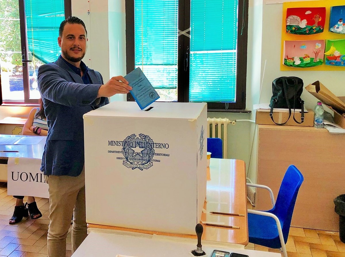 Terni, Piergiorgio Bonomi vota - 10 giugno 2018