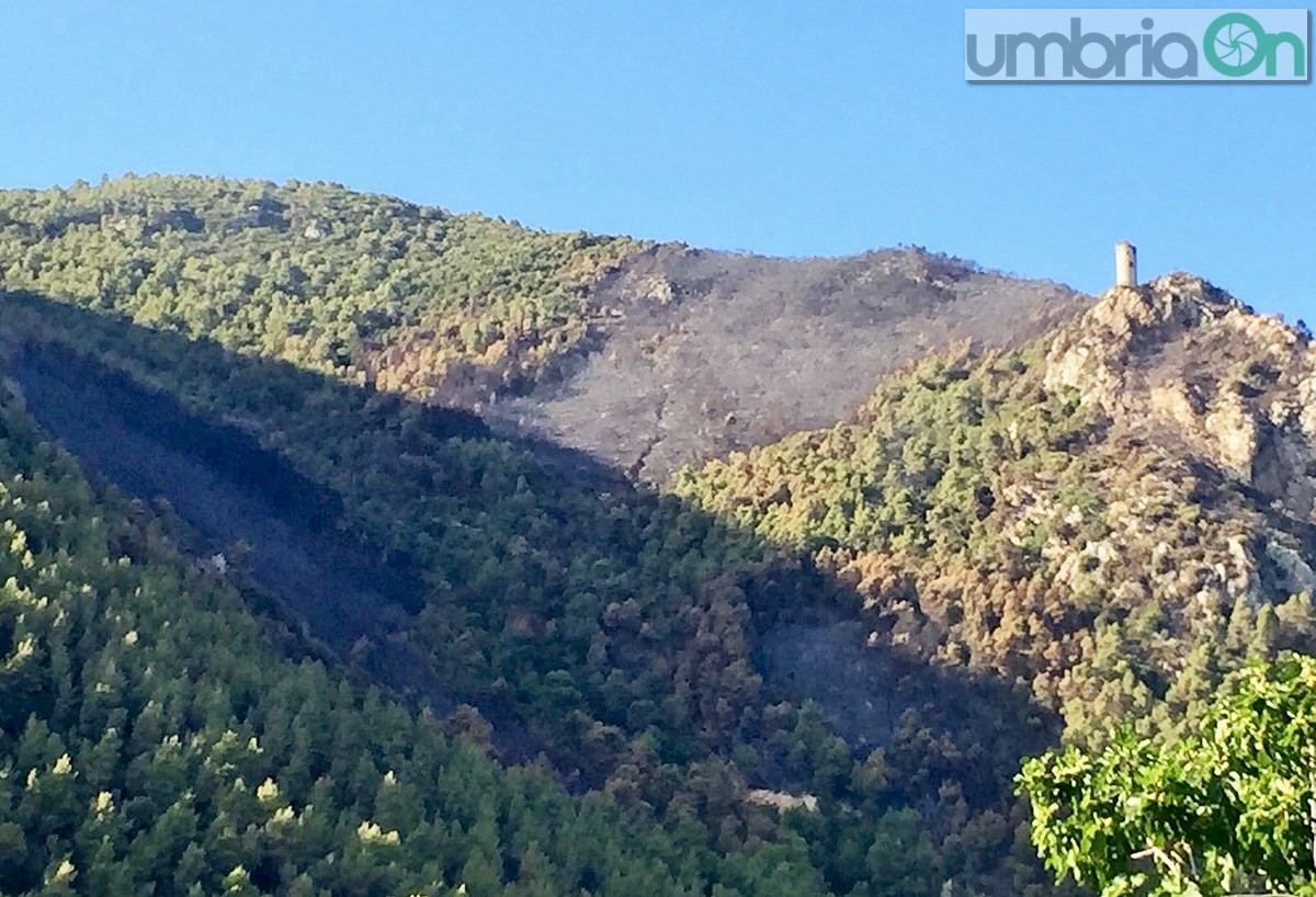 La montagna 'mangiata' dal fuoco