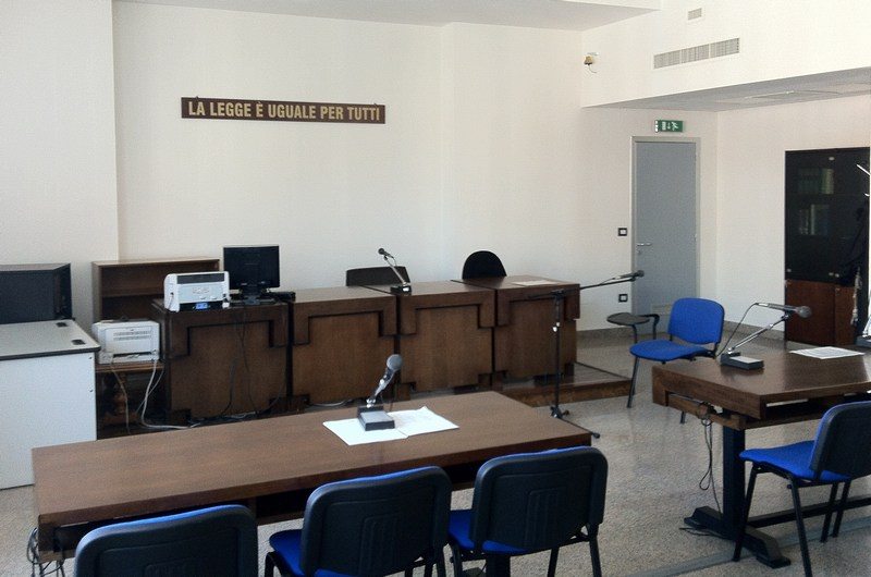 Un'aula del tribunale di Terni