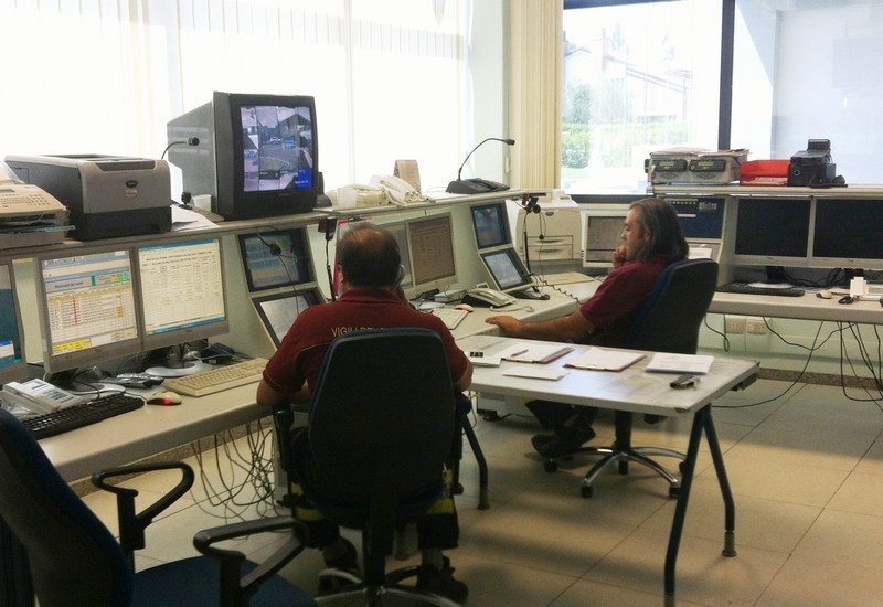 La sala oprativa dei vigili del fuoco