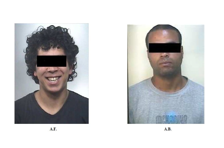 I due nordafricani arrestati