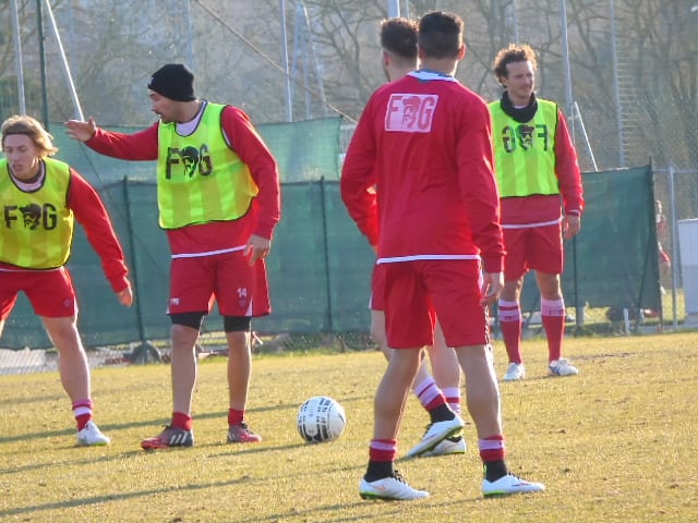 Il Perugia in allenamento