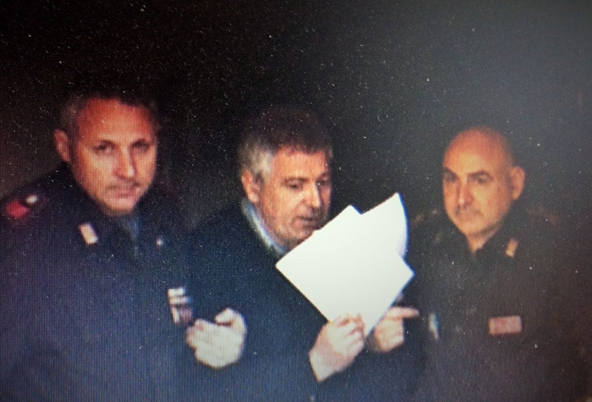 Franco Rinaldi il giorno dell'arresto