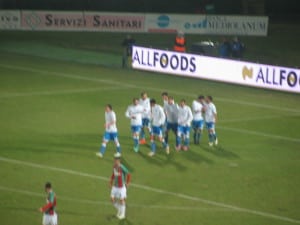 Il Brescia festeggia lo 0-1