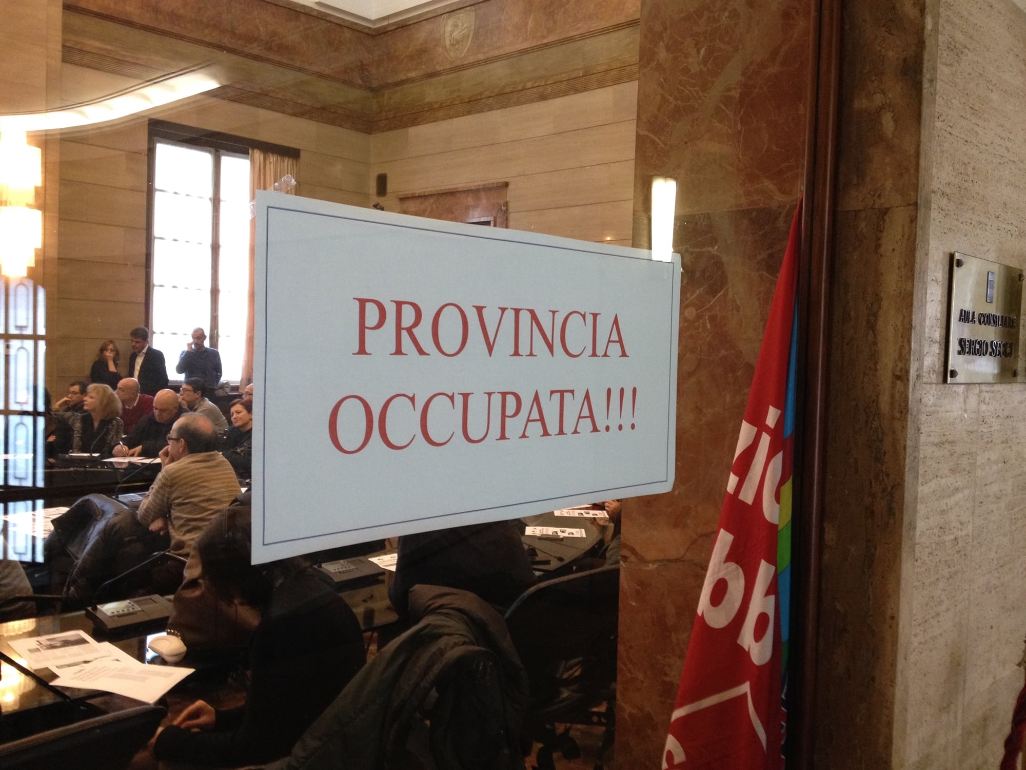 Una manifestazione dei lavoratori delle Province