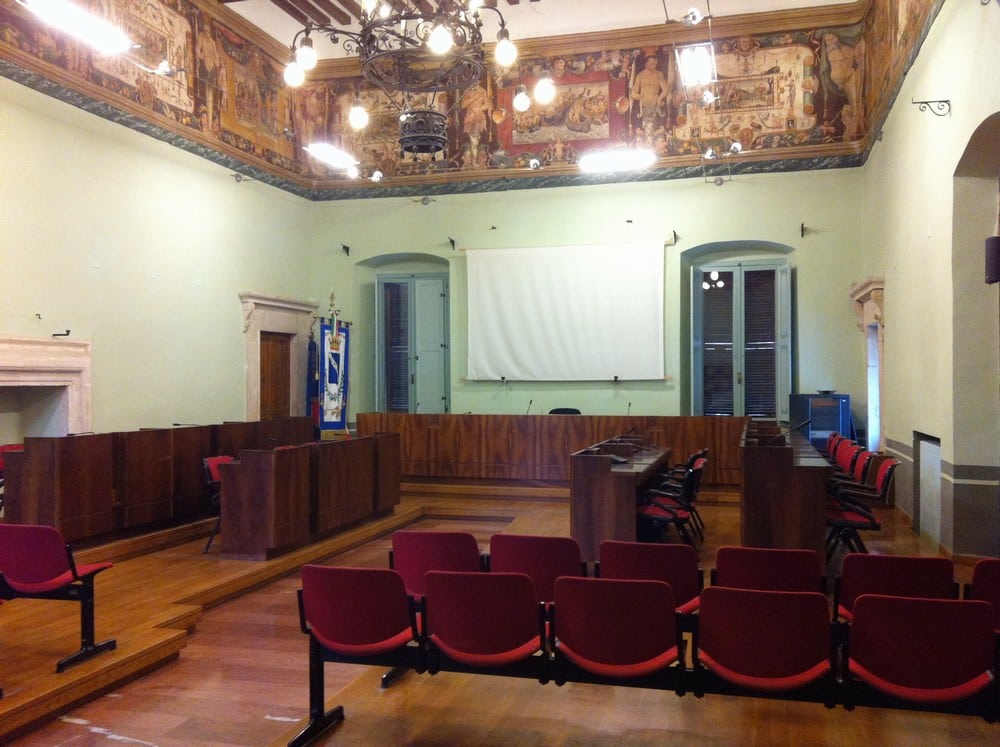 La sala del consiglio del Comune di Amelia