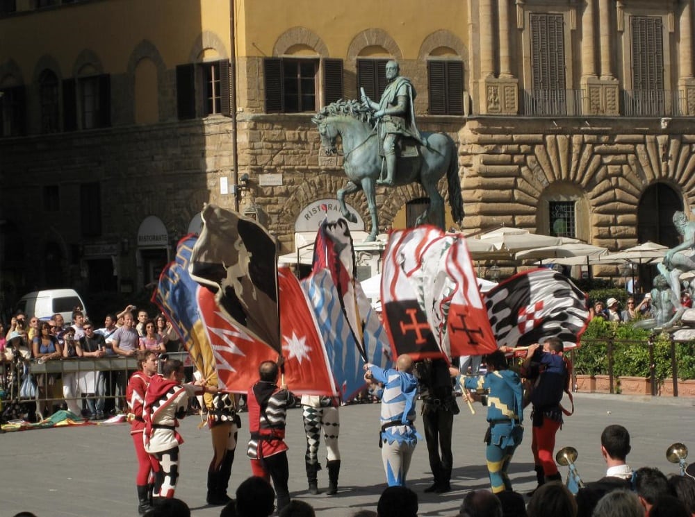 San Gemini, gli sbandieratori a Firenze