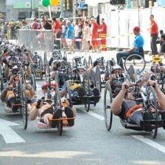 Handbike, due umbri alla Maratona di Roma