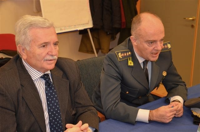 Giorgio Mencaroni e il colonnello Dario Solombrino