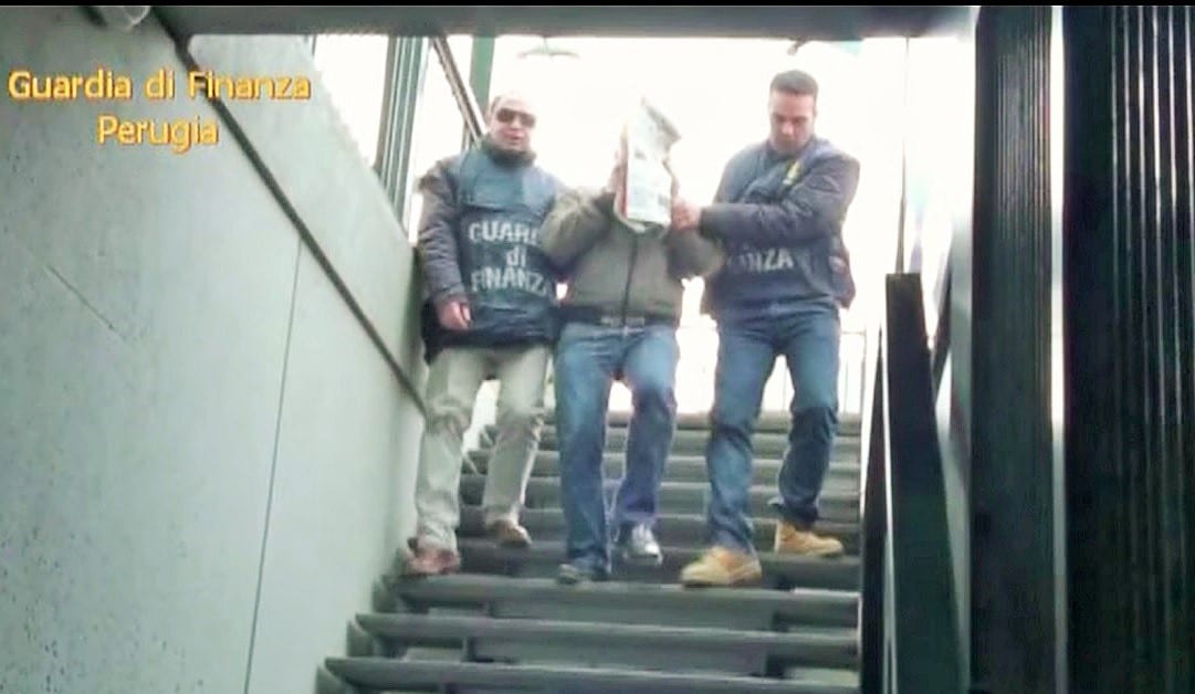 L'arresto dell'uomo