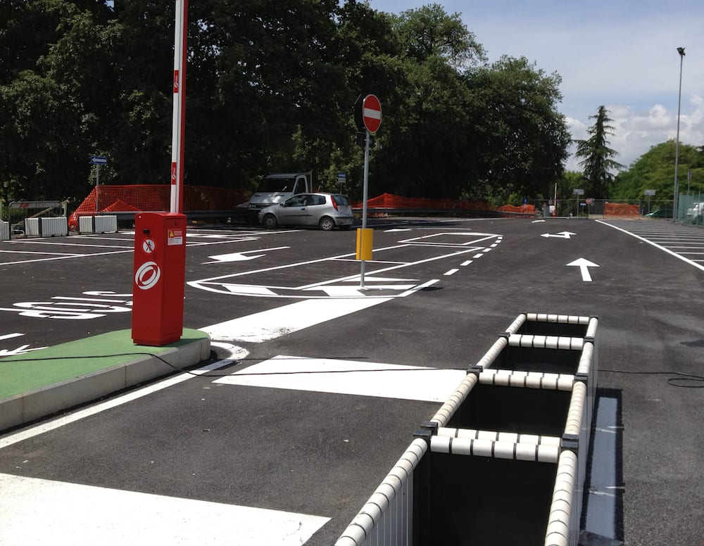 Il parcheggio dell'ospedale