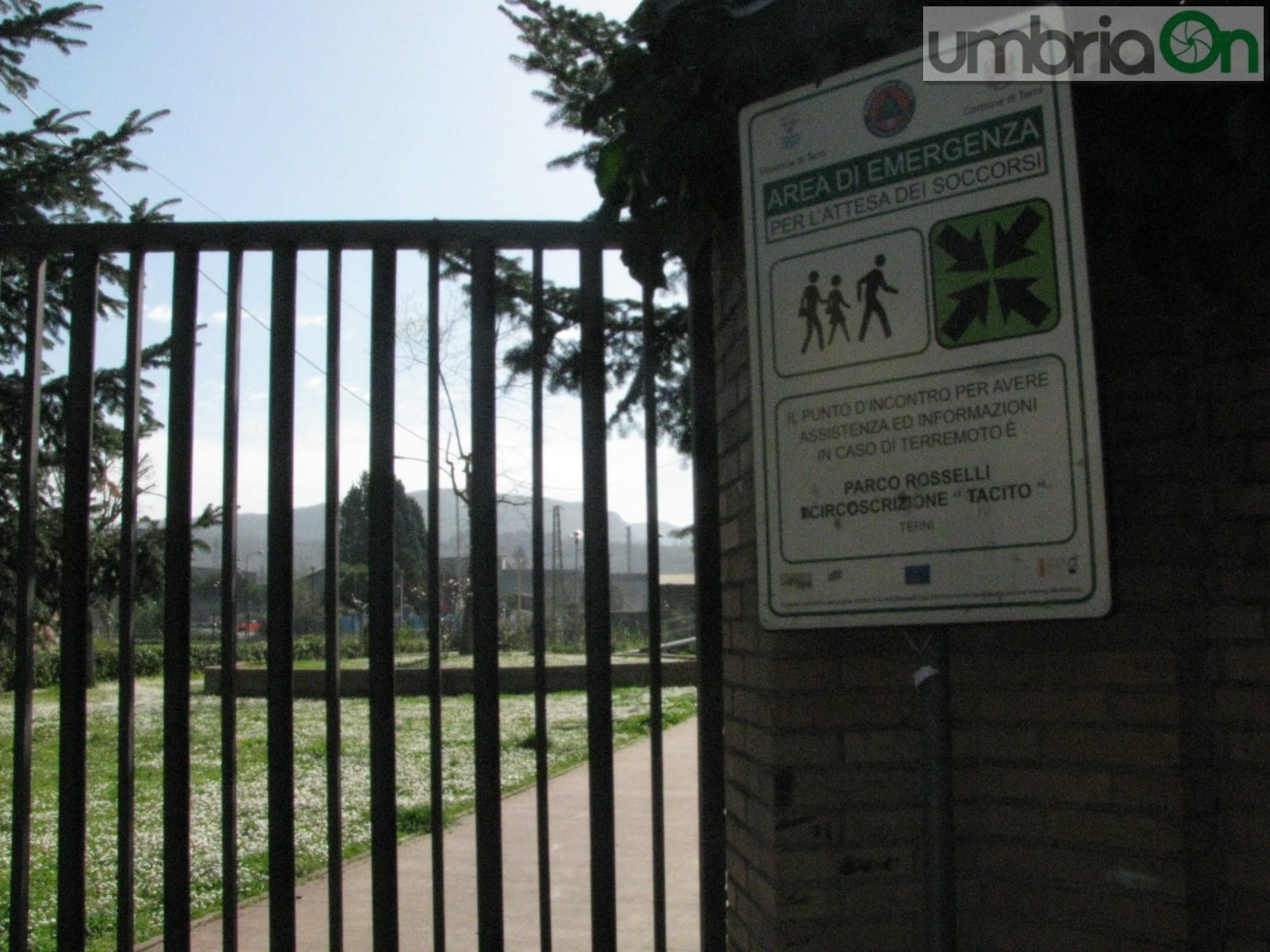 L'ingresso del parco Rosselli