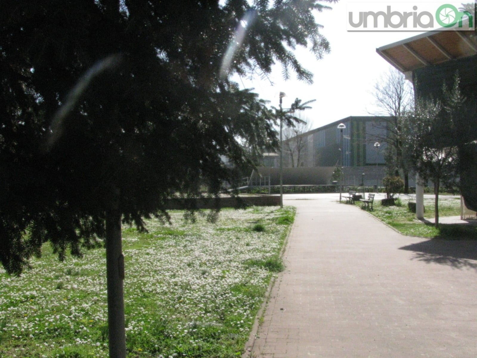 Il parco e, sullo sfondo, la Tk-Ast