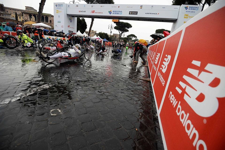 La partenza della maratona di Roma