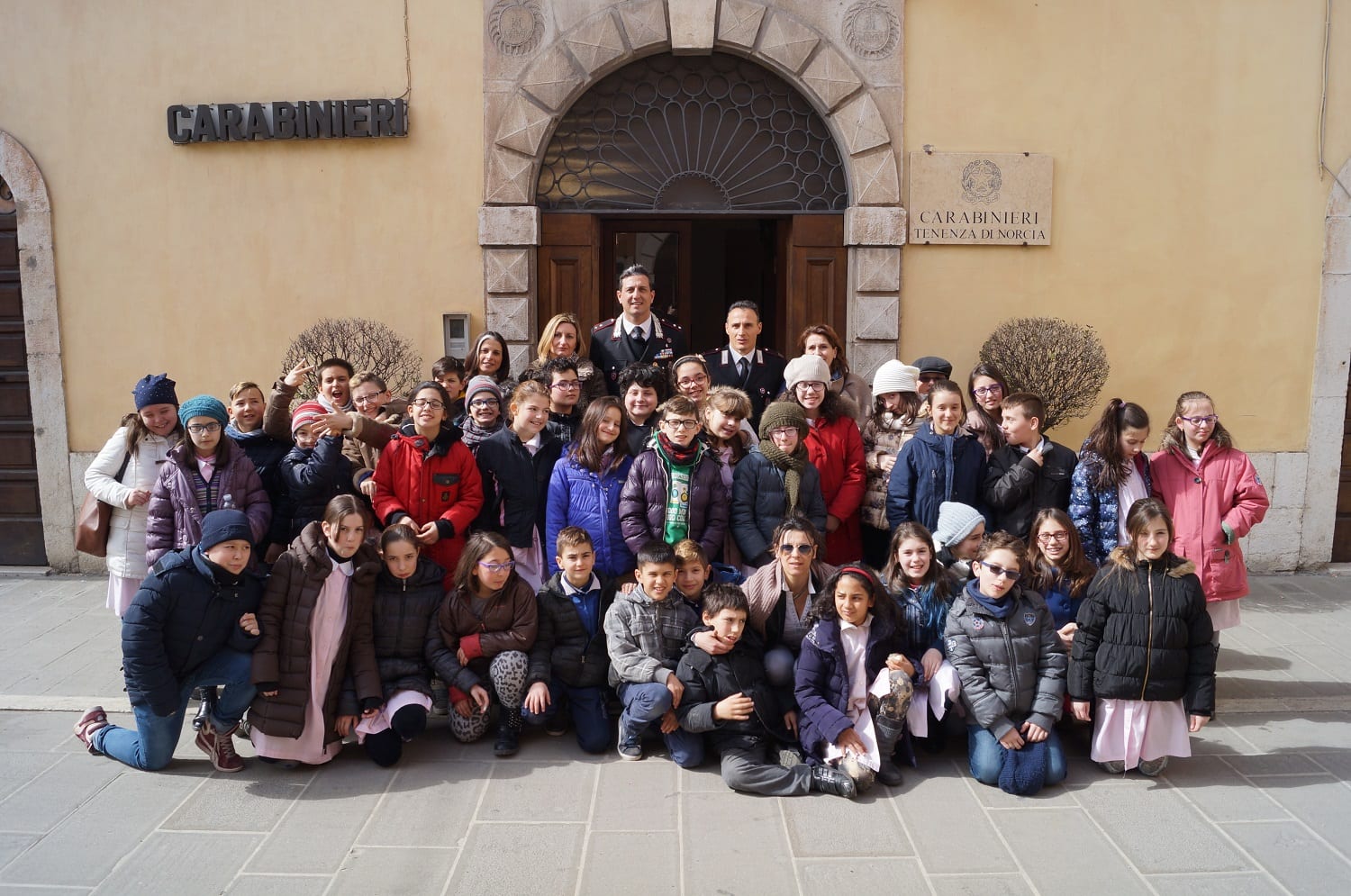 Gli alunni in visita