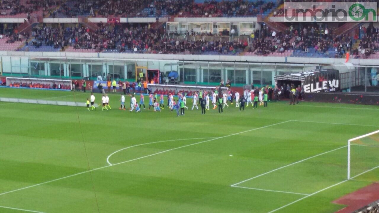 Catania-Ternana 2-0, l'ingresso in campo