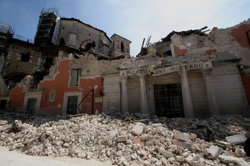 Gli effetti del terremoto a L'Aquila