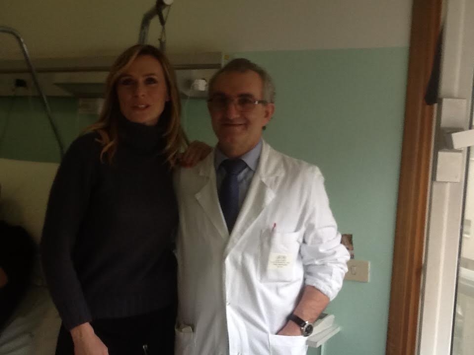 Il professor Caraffa con Serena Autieri